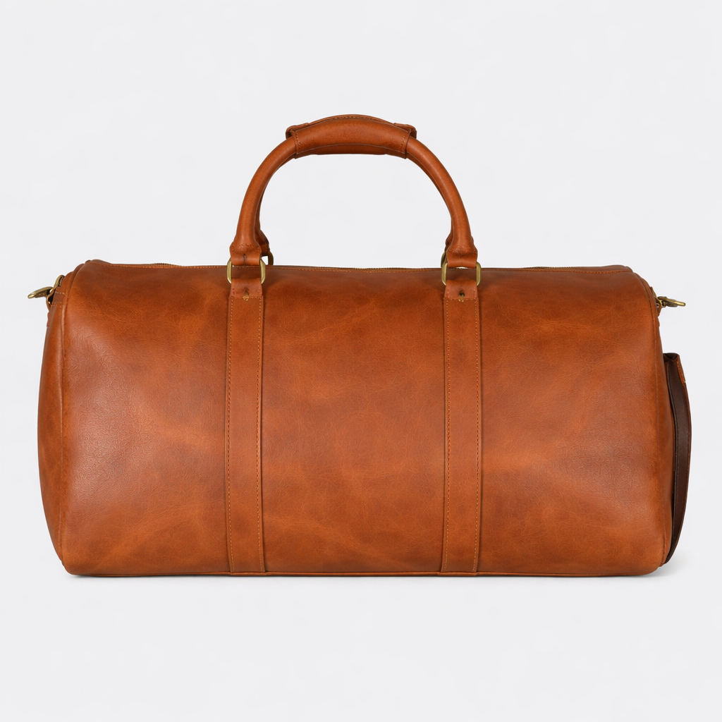LeatherHush Premium Buffalo Leather Duffle Bag