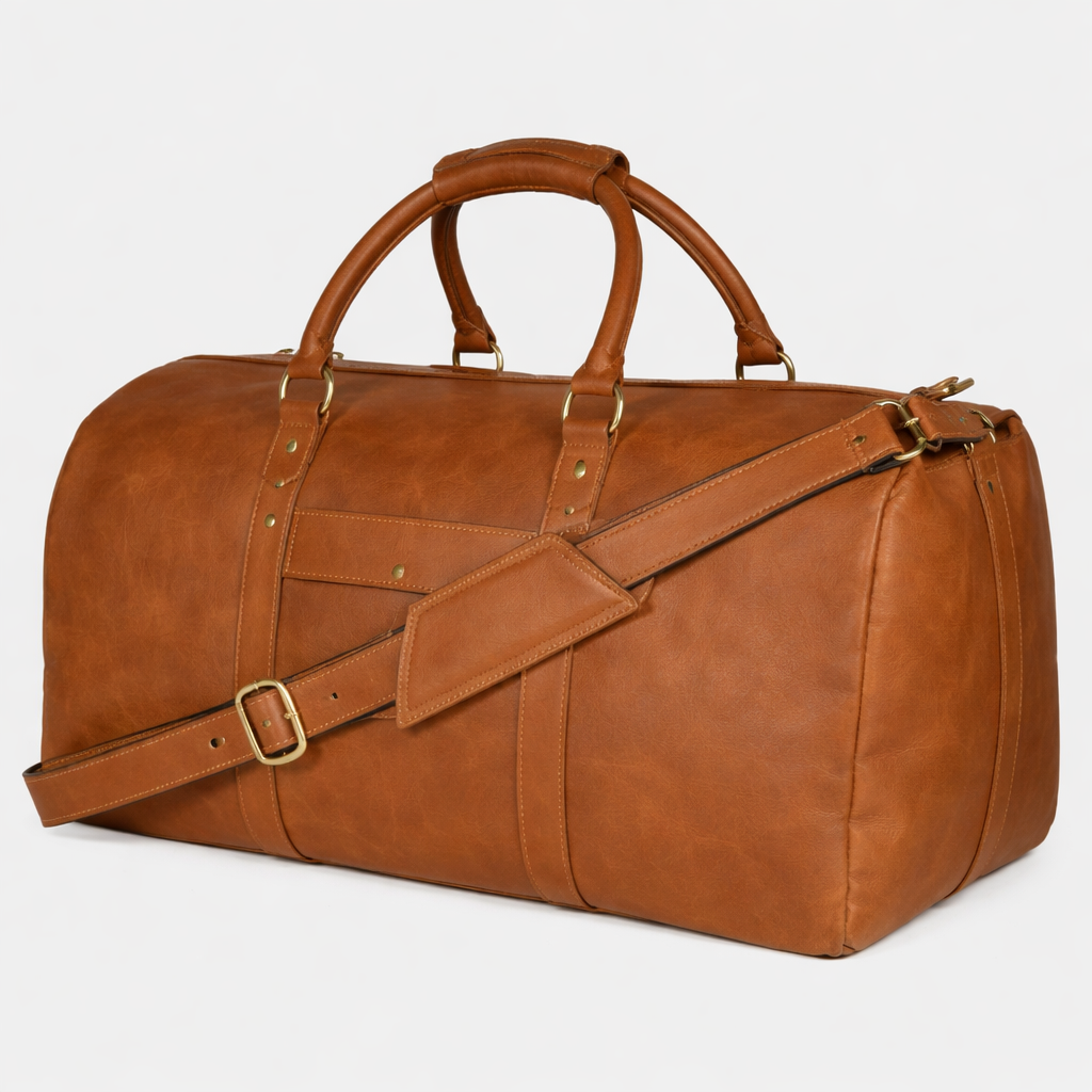 LeatherHush Premium Buffalo Leather Duffle Bag