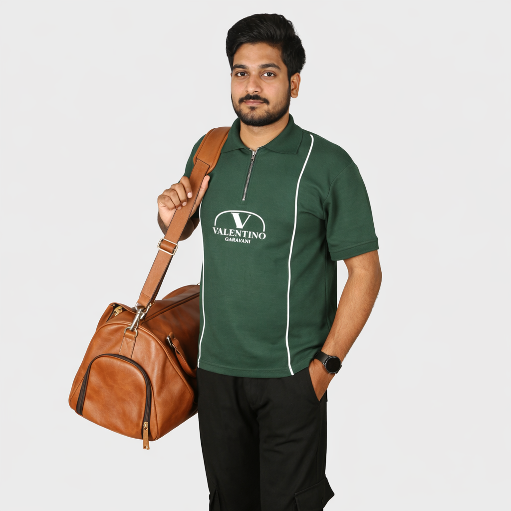 LeatherHush Premium Buffalo Leather Duffle Bag