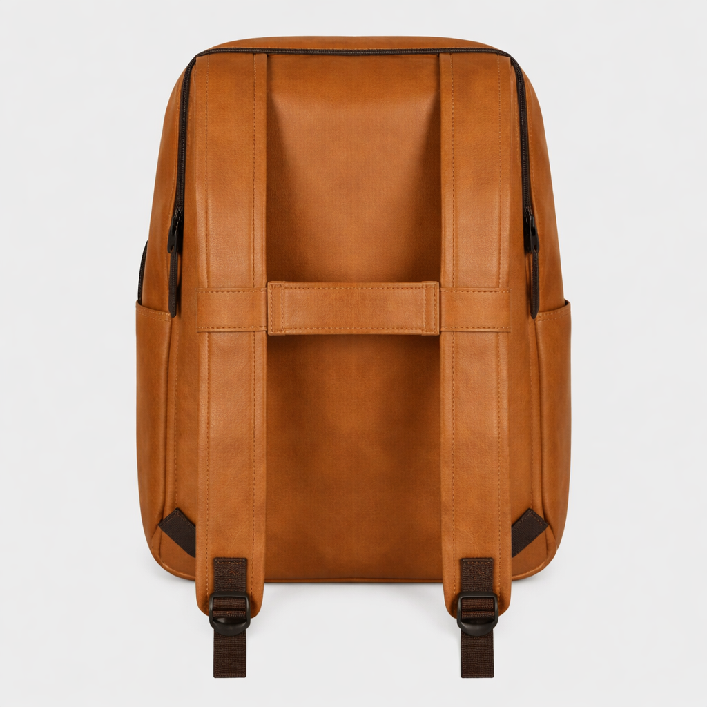 LeatherHush Premium Buffalo Leather Backpack