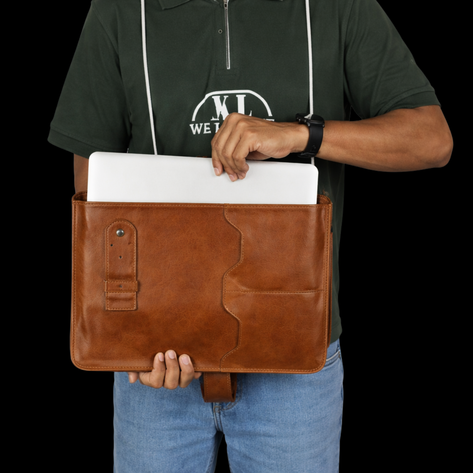 Handcrafted Leather Laptop File
