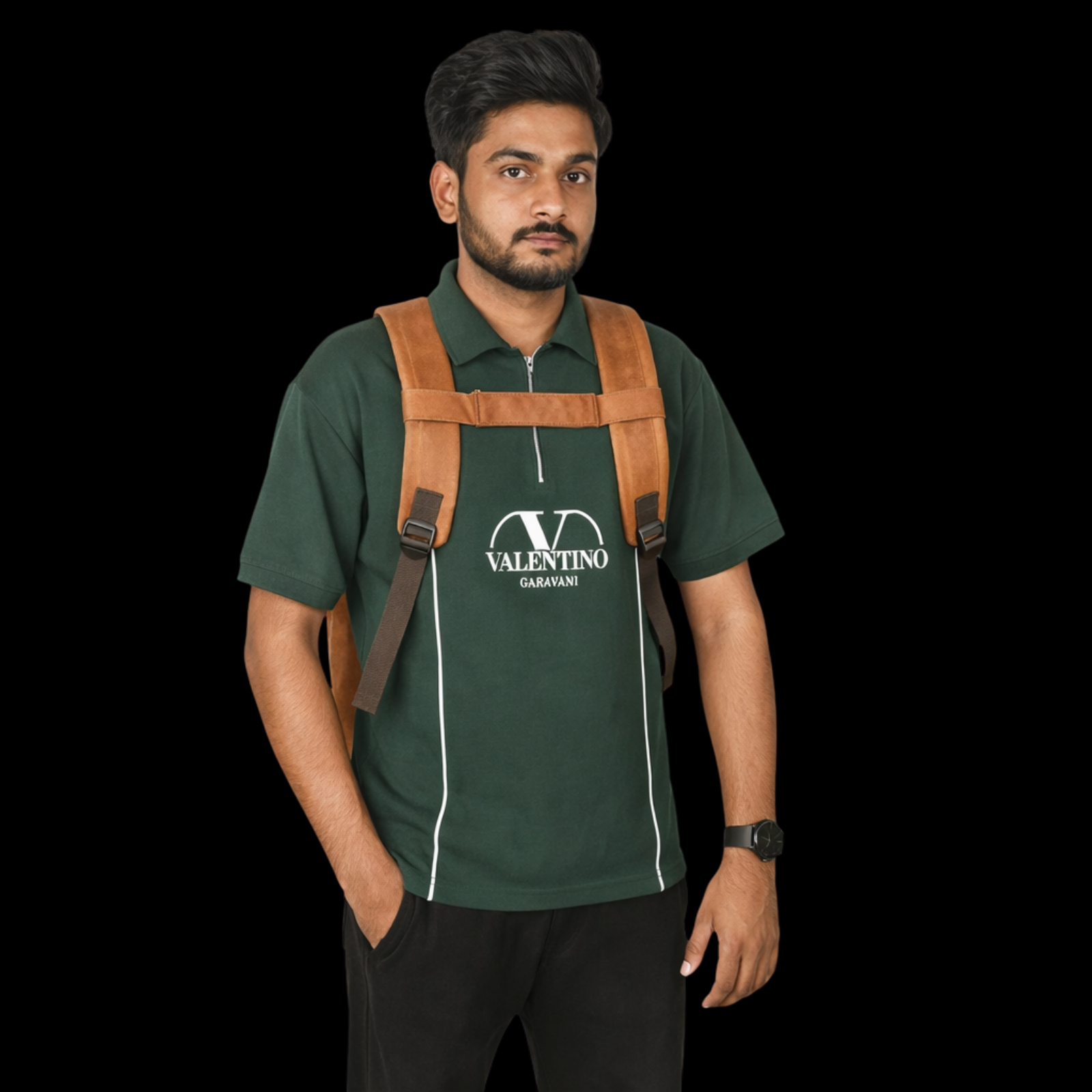 LeatherHush Premium Buffalo Leather Backpack