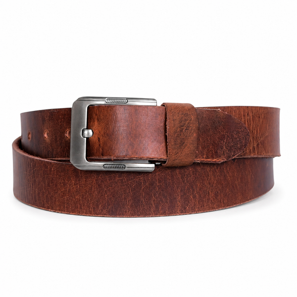 The Antique Trail Two-Tone Buffalo Leather Belt