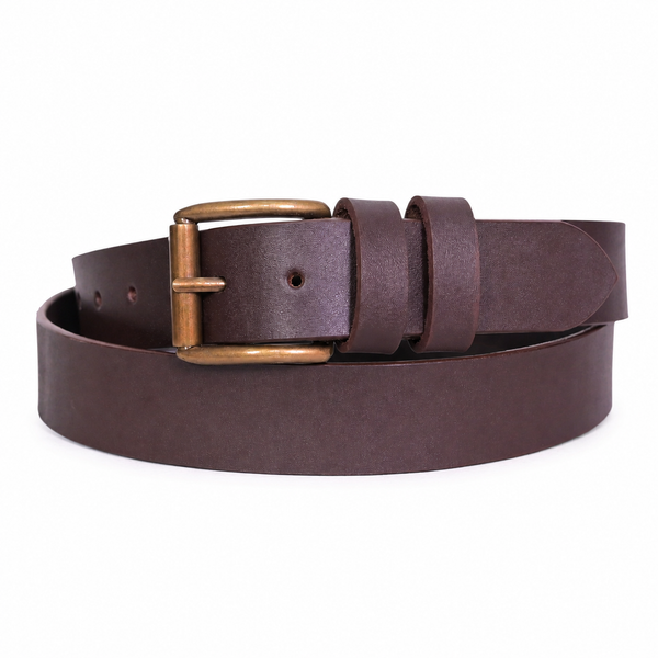 The Burnt Oak Buffalo Leather belt