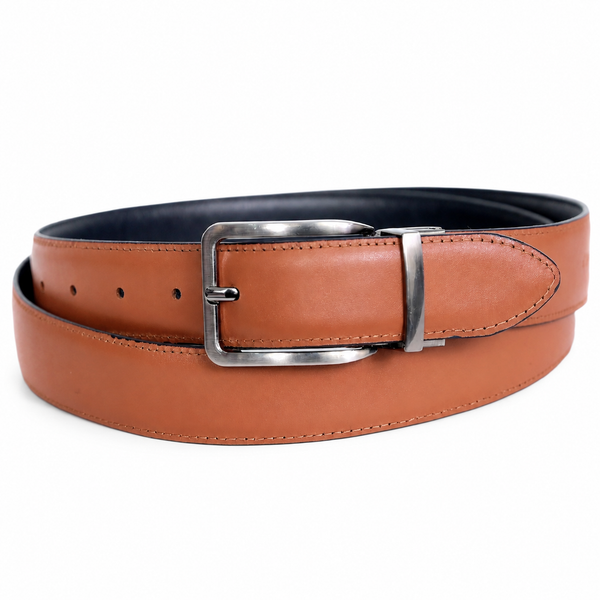 Midnight to Mocha Premium Reversible Full-Grain Buffalo Leather Belt