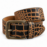 The Montrose Exotic-Embossed Buffalo Leather Belt