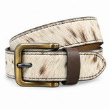 The Aspen Hair-On-Hide Cowhide Leather Belt