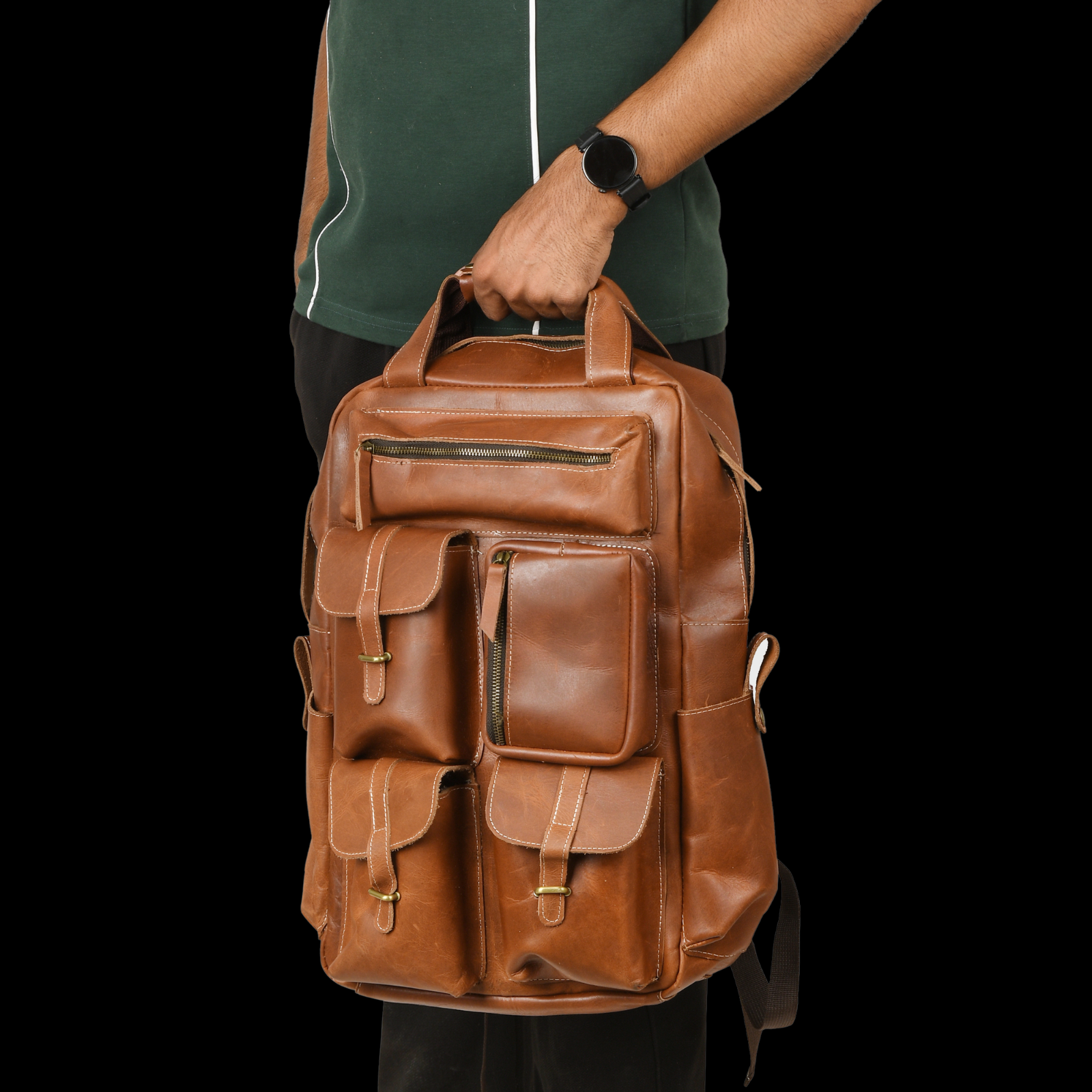 Leather Hush Premium  Leather Backpack