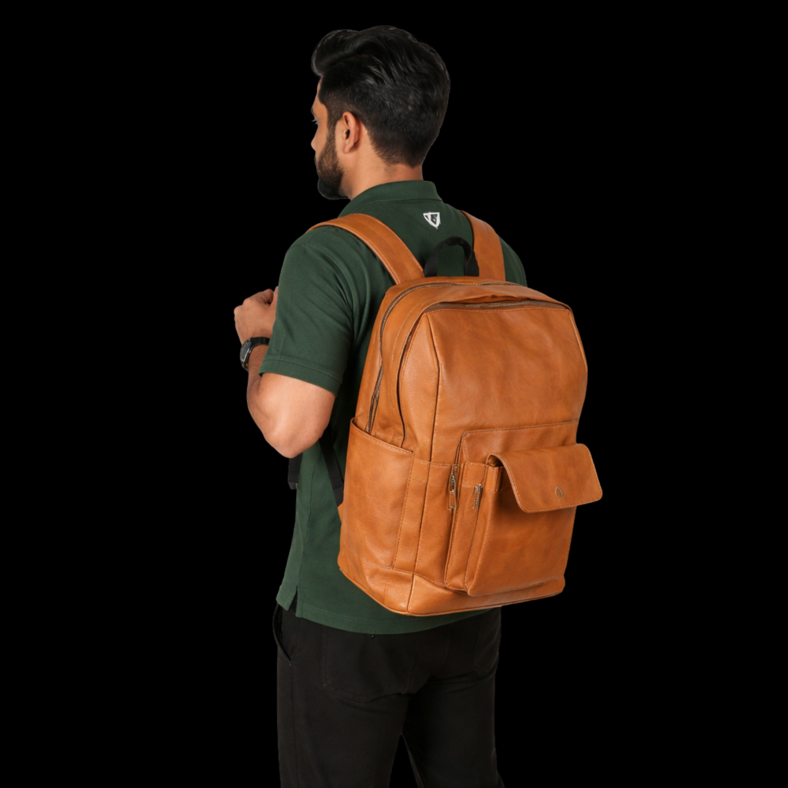 LeatherHush Premium Buffalo Leather Backpack