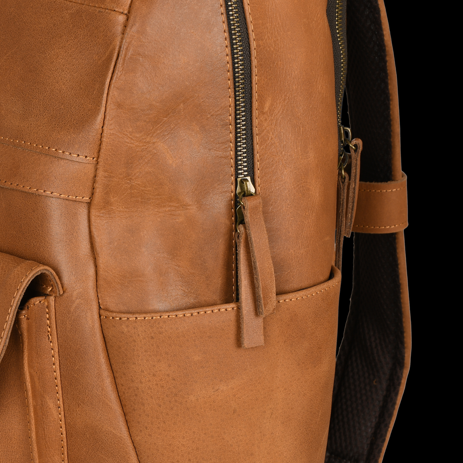 LeatherHush Premium Buffalo Leather Backpack