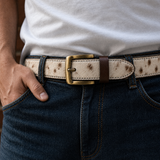 The Aspen Hair-On-Hide Cowhide Leather Belt