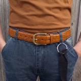 The Vercilli Crocodile-Embossed Buffalo Leather Belt