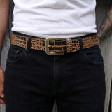 The Montrose Exotic-Embossed Buffalo Leather Belt