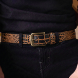 The Montrose Exotic-Embossed Buffalo Leather Belt