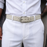 The Monaco Crocodile-Embossed Buffalo Leather Belt