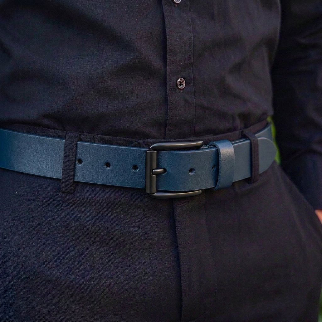 The Sovereign Blue Buffalo Leather Belt