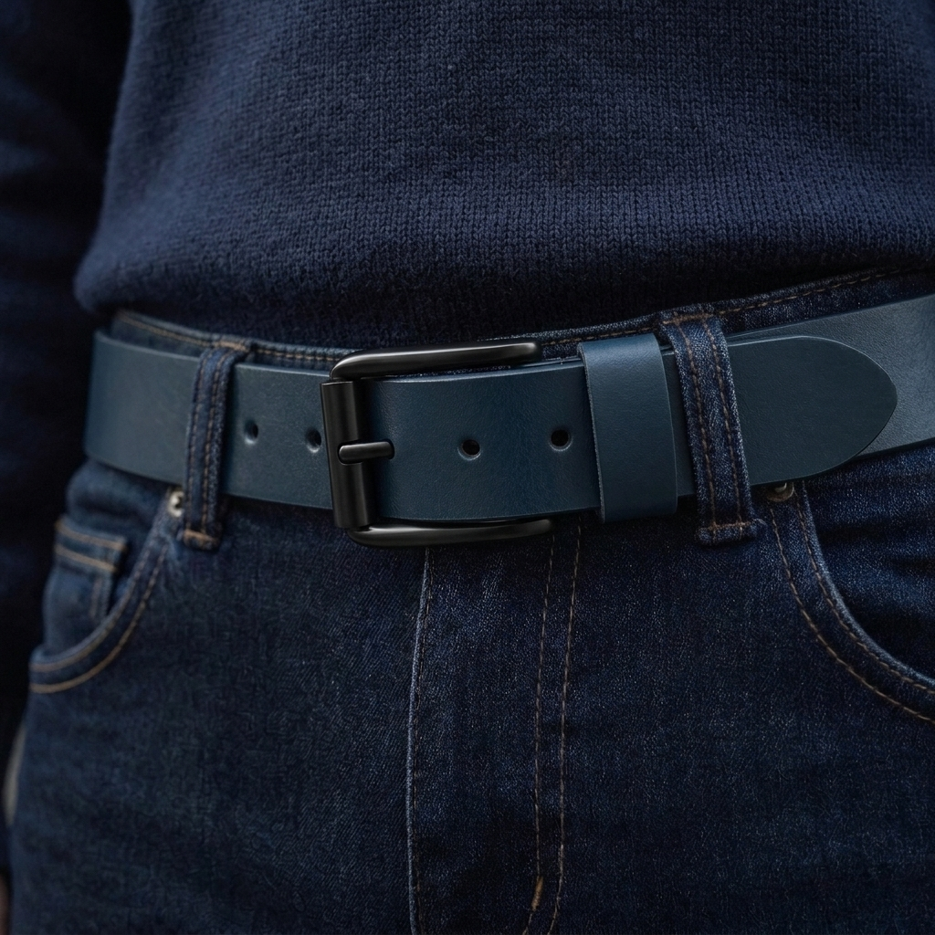 The Sovereign Blue Buffalo Leather Belt